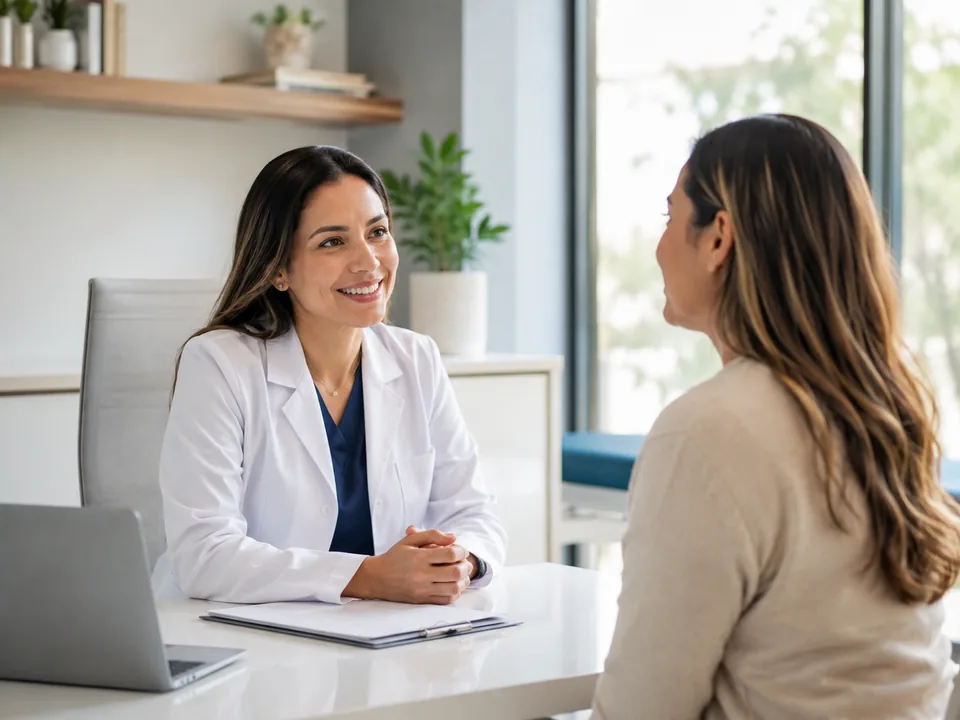 Consulta médica como representación de una póliza de salud